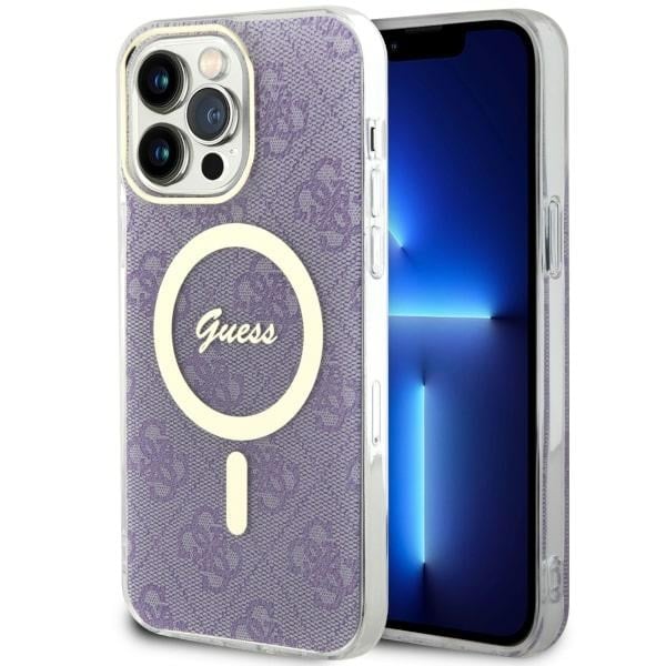 Guess GUHMP14XH4STU iPhone 14 Pro Max 6,7" lila/lila hårdplastfodral 4G MagSafe