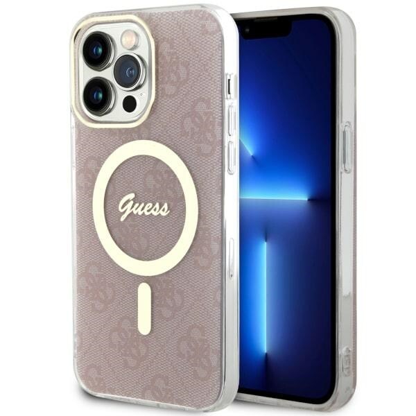 Guess 4G MagSafe-fodral för iPhone 14 Pro Max - rosa