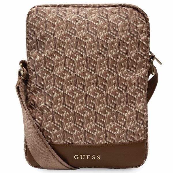 Guess Väska GUTB10HGCFSEW 10" brun/brun GCube Stripe Tablet Bag