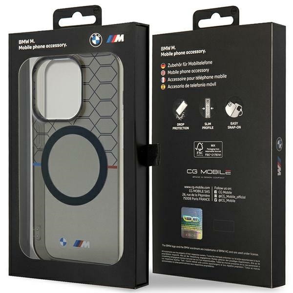 Kuffert BMW BMHMP14XHGPK iPhone 14 Pro Max 6,7" grå/grå hardcase Mønster MagSafe