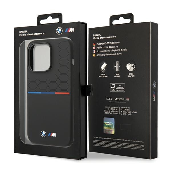 BMW Silikone-mønster iPhone 15 Pro Max-etui - Sort