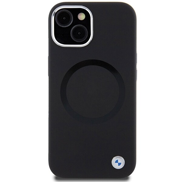 BMW Signature Liquid Silicone MagSafe-etui til iPhone 15 - sort