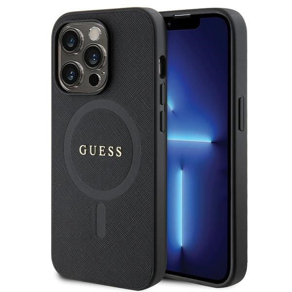 Guess GUHMP14LPSAHMCK fodral för iPhone 14 Pro - svart Saffiano MagSafe