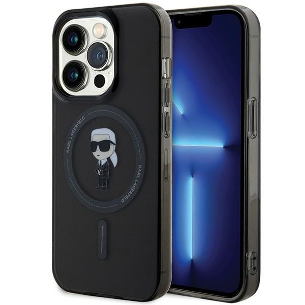 Karl Lagerfeld IML Ikonik MagSafe-fodral för iPhone 15 Pro - svart
