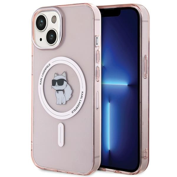 Karl Lagerfeld IML Choupette MagSafe-fodral för iPhone 15 - rosa