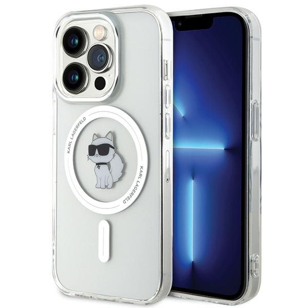 Karl Lagerfeld IML Choupette MagSafe-fodral för iPhone 15 Pro - transparent