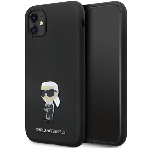 Karl Lagerfeld KLHCN61SMHKNPK fodral för iPhone 11 / Xr - svart Silikon Ikonik Metal Pin