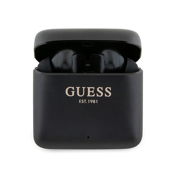 Guess Bluetooth-hörlurar GUTWSSU20ALEGK TWS + dockningsstation svart/svart Tryckt logotyp