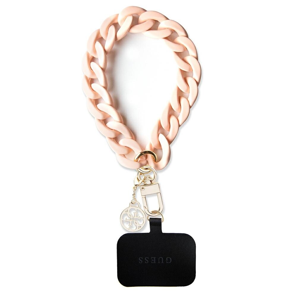 Guess GUOUCBMC4MP Universellt stort handremsfodral - rosa Akryl 4G Charm