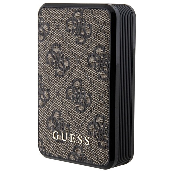 Guess Powerbank 18W GUPB10DP4GEGW 10000mAh brun/brun 4G Läder Metall Logotyp