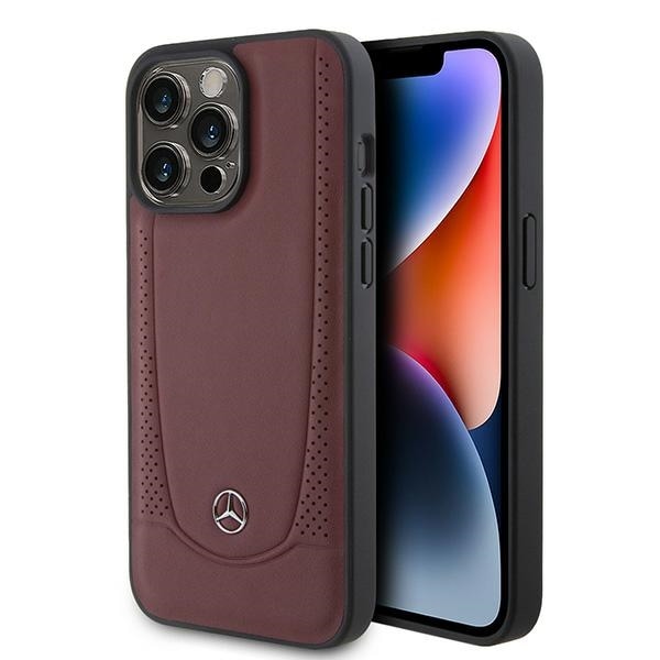 Mercedes MEHCP15LARMRE iPhone 15 Pro 6,1" röd/röd hård väska Läder Urban Bengale
