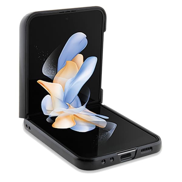 BMW Hot Stamp-etui i læder til Samsung Galaxy Z Flip 5 - sort