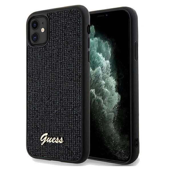 Guess Disco Metal Script fodral för iPhone 11 / Xr - svart