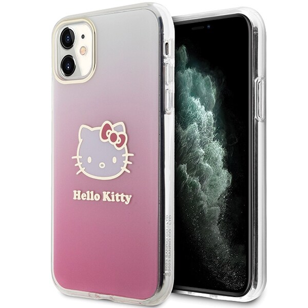 Hello Kitty IML Gradient Electrop Kitty huvudfodral för iPhone 11 / Xr - Rosa