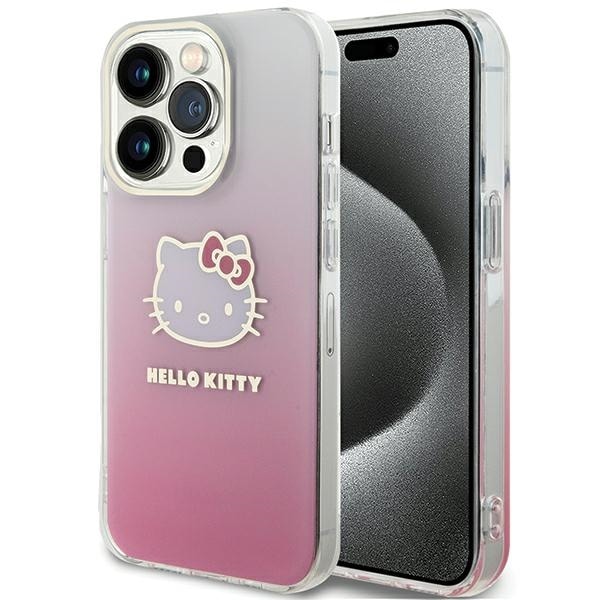 Hello Kitty IML Gradient Electrop Kitty Head-fodral för iPhone 13 Pro Max - rosa