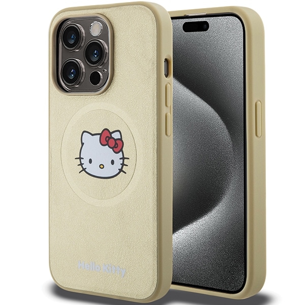 Hello Kitty läder Kitty Head MagSafe-fodral för iPhone 13 Pro / 13 - guld