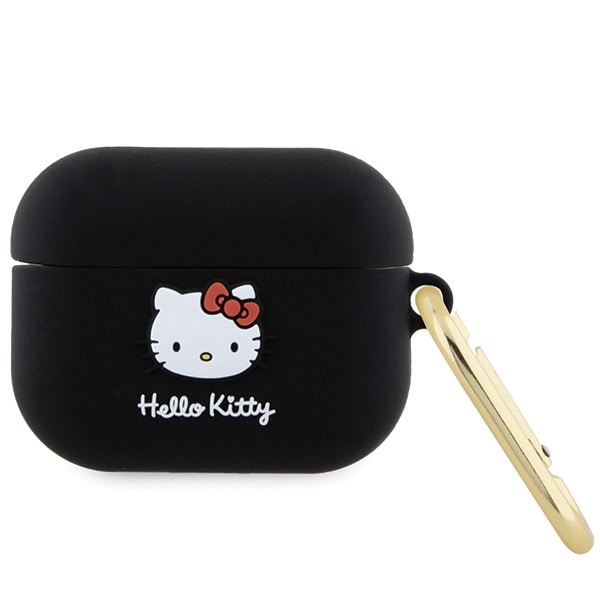 Hello Kitty Silikon 3D Kitty Head fodral för AirPods Pro - svart
