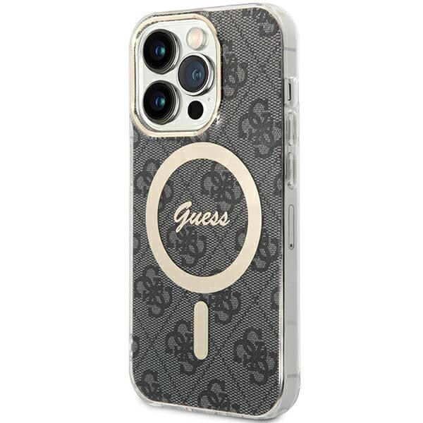 Guess IML 4G MagSafe-fodral för iPhone 15 Pro - svart