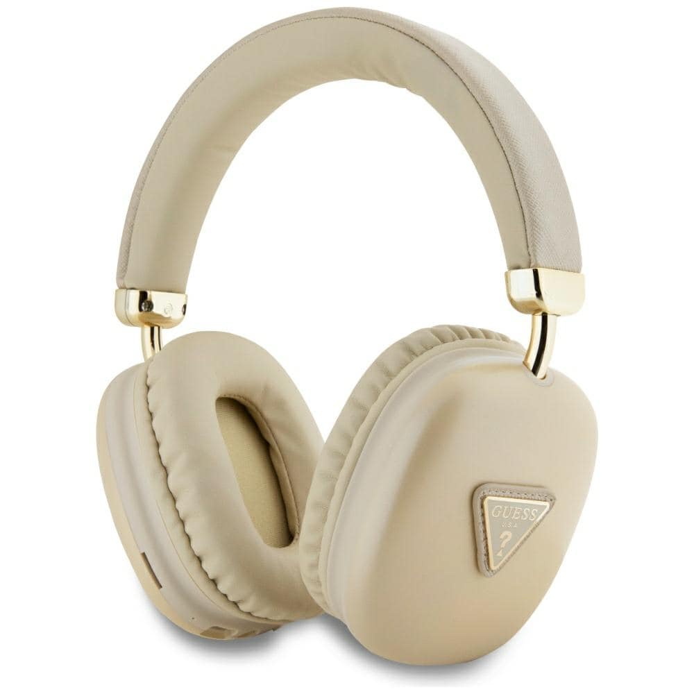 Guess Bluetooth 5.3 Metallic Triangle Logo Gold Over-Ear hörlurar