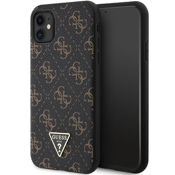 Guess 4G Triangle Metal Logo fodral för iPhone 11 / XR - svart