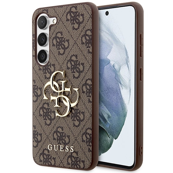 Guess 4G Big Metal Logo Fodral för Samsung Galaxy S24+ - Brun