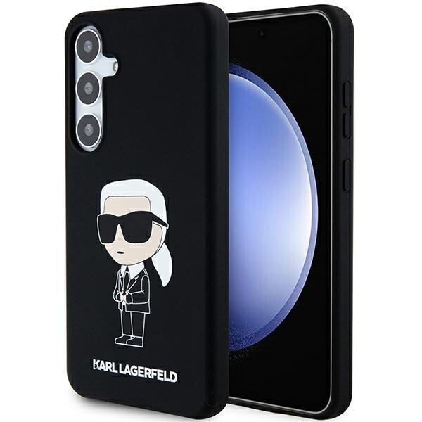 Karl Lagerfeld Ikonik-fodral i silikon för Samsung Galaxy S24 - svart