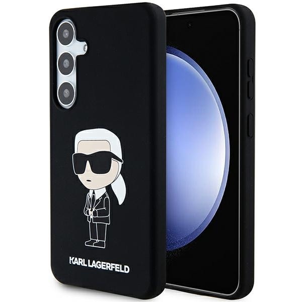 Karl Lagerfeld Ikonik-fodral i silikon för Samsung Galaxy S24+ - svart