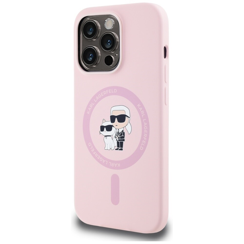 Karl Lagerfeld silikone Karl&Choupette MagSafe-etui til iPhone 14 Pro Max - Pink