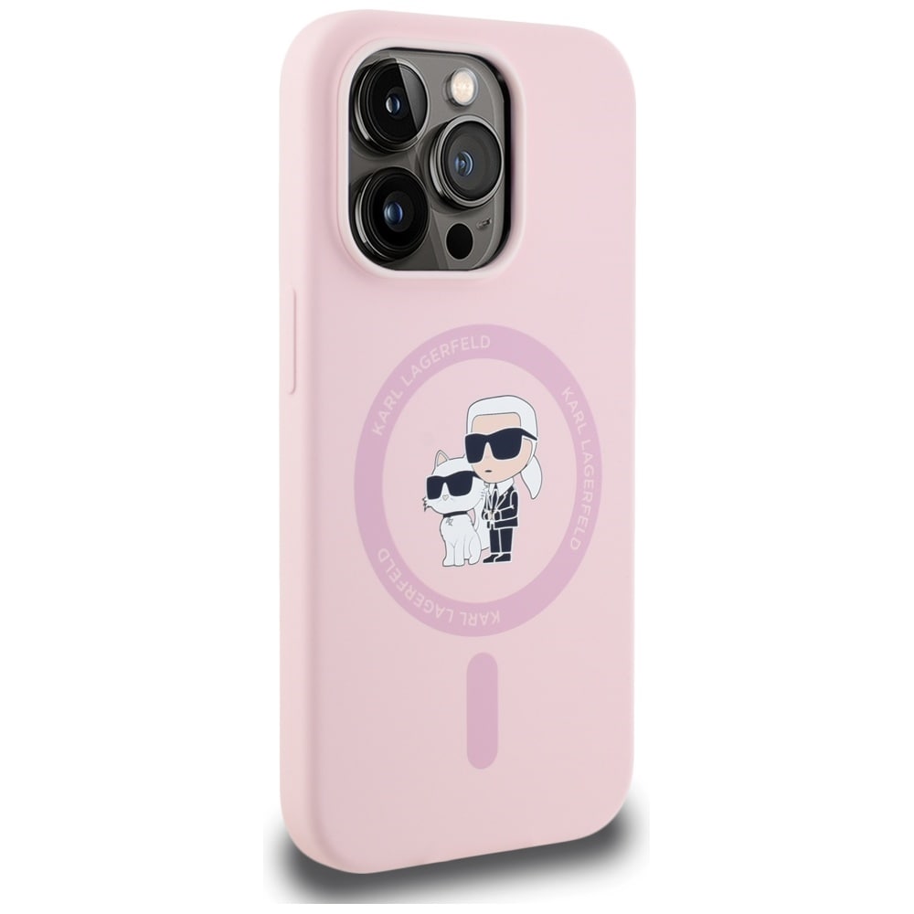 Karl Lagerfeld silikone Karl&Choupette MagSafe-etui til iPhone 14 Pro Max - Pink