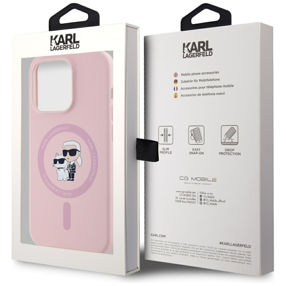 Karl Lagerfeld silikone Karl&Choupette MagSafe-etui til iPhone 14 Pro Max - Pink