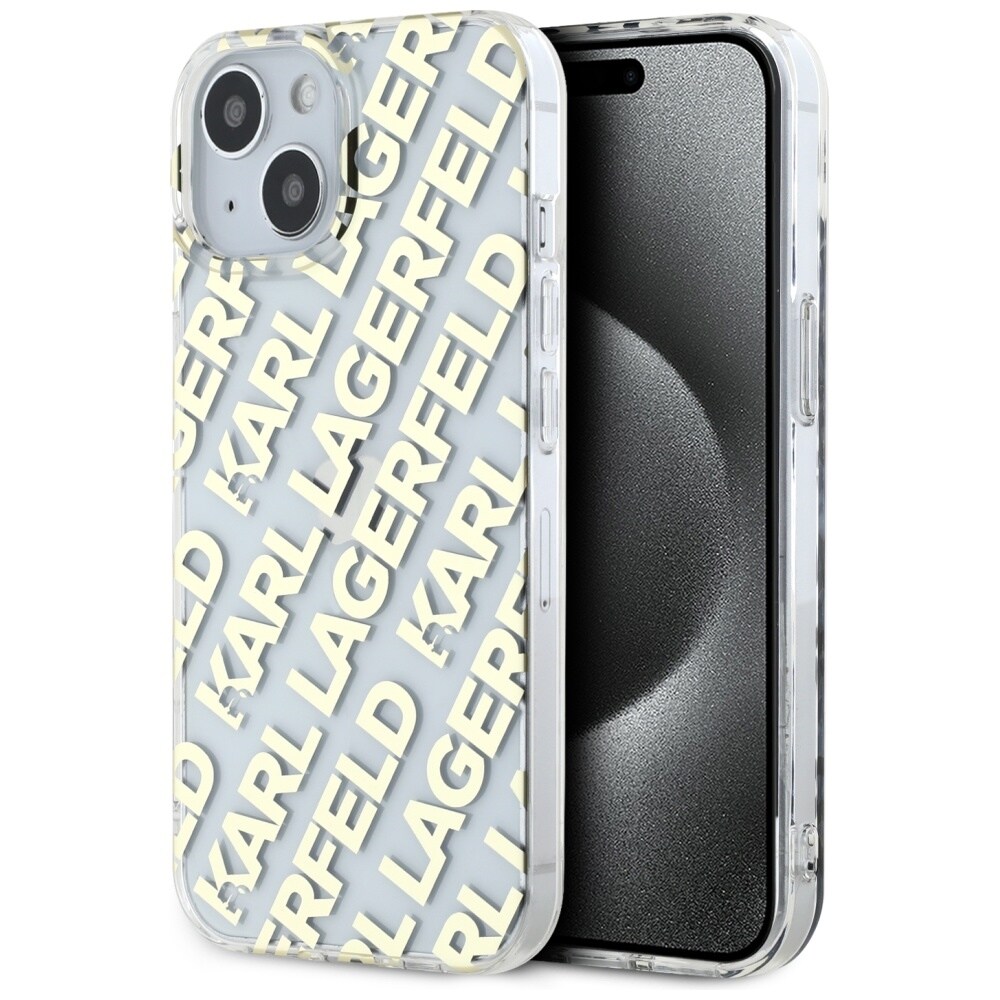 Karl Lagerfeld IML Fullover Logo fodral för iPhone 15 / 14 / 13 - guld