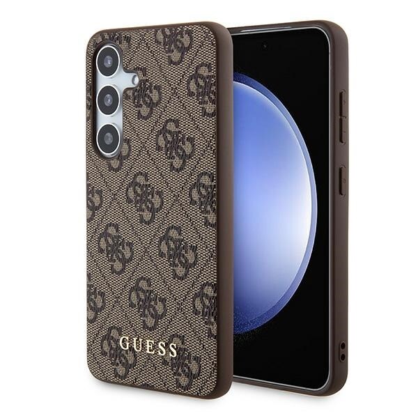 Guess 4G Metall Guld Logo fodral för Samsung Galaxy A35 - brun