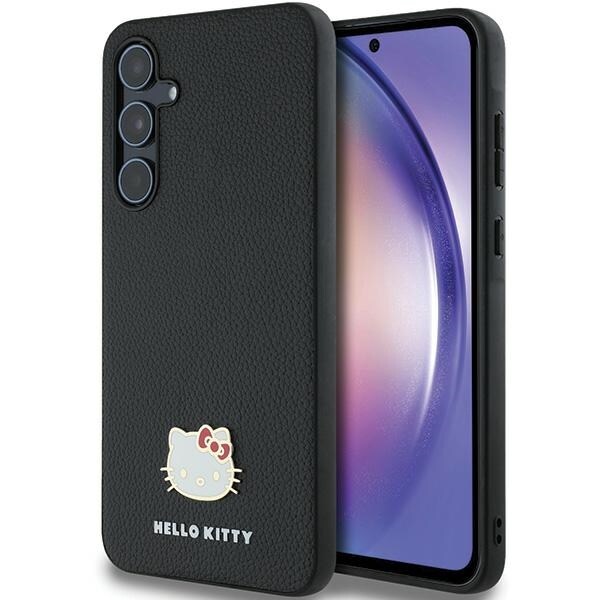 Hello Kitty Metall Logo Kitty Head fodral för Samsung Galaxy A55 - svart