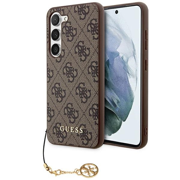 Guess 4G Charms Collection fodral för Samsung Galaxy A55 - brunt