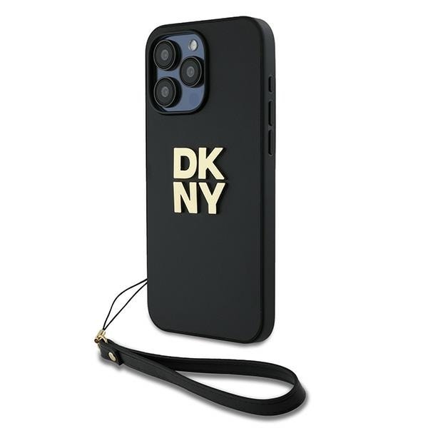 DKNY handledsrem Stock Logo fodral för iPhone 15 Pro Max - svart