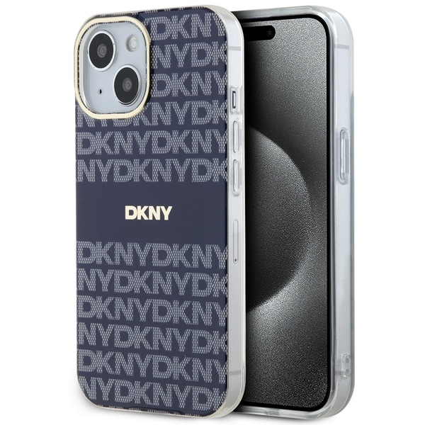 DKNY IML Mono & Stripe MagSafe-fodral för iPhone 15 / 14 / 13 - blå