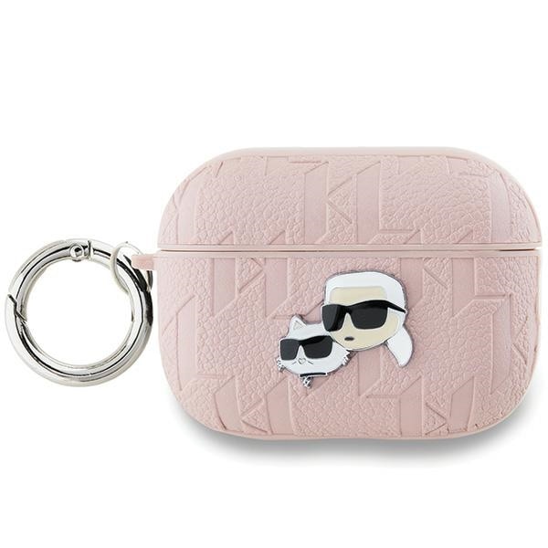 Karl Lagerfeld Monogram Karl & Choupette Huvudfodral för AirPods Pro 2 - rosa