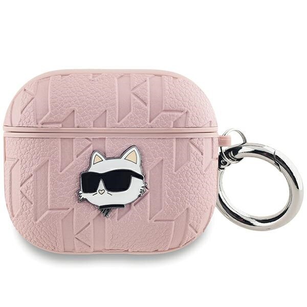Karl Lagerfeld Monogram Choupette Huvudfodral för AirPods 3 - rosa