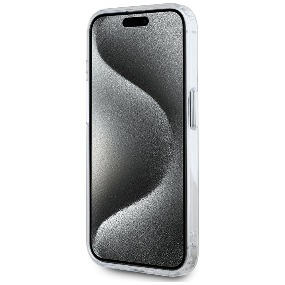Karl Lagerfeld IML Metal Karl Head MagSafe-etui til iPhone 15 Pro Max Hvid