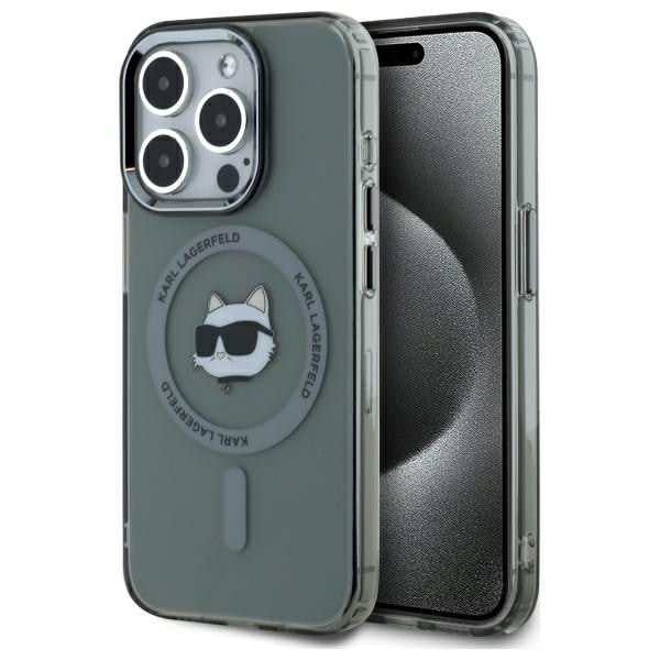 Karl Lagerfeld KLHMP15LHLSCHK iPhone 15 Pro 6,1" svart/svart hårddisk IML Choupette Head MagSafe