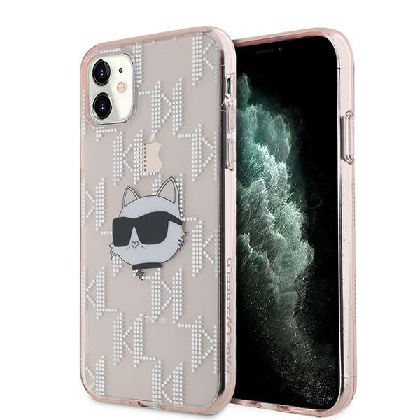 Karl Lagerfeld IML Choupette Head & Monogram fodral för iPhone 11 / Xr - rosa