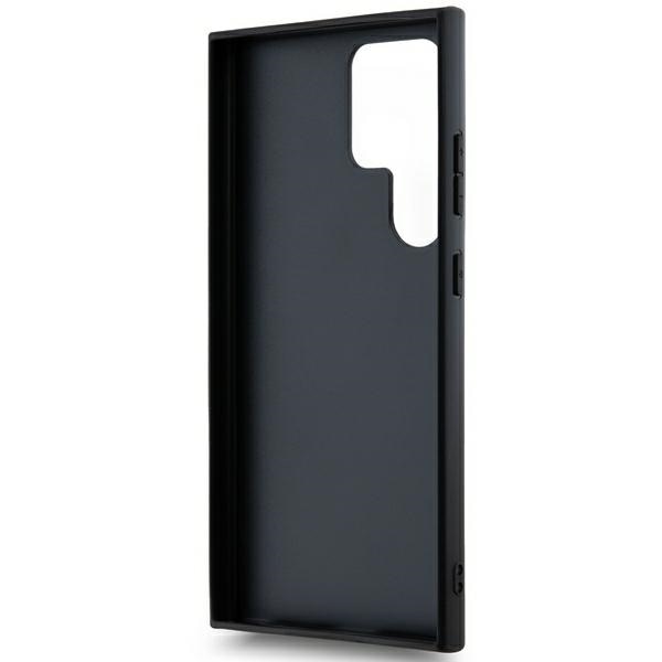 DKNY læderetui med monostribe og metallogo til Samsung Galaxy S24 Ultra - sort