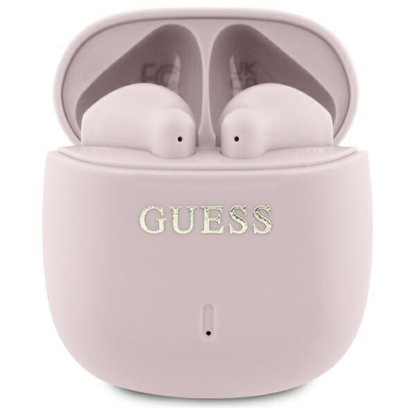 Guess Bluetooth-hörlurar GUTWSJ14ESGP TWS + dockningsstation rosa/pink Tryckt Classic Logotyp