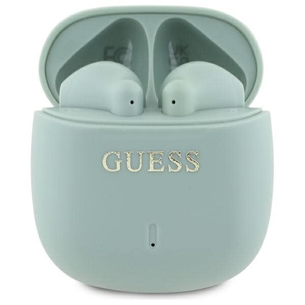 Guess Bluetooth-hörlurar GUTWSJ14ESGN TWS + dockningsstation grön/grön Tryckt Classic Logotyp