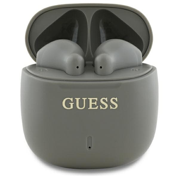 Guess Bluetooth-hörlurar GUTWSJ14ESGE TWS + dockningsstation taupe Tryckt Classic Logotyp