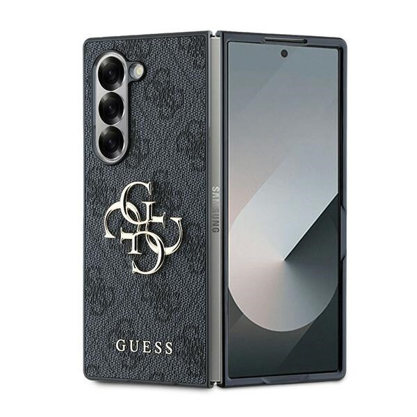 Guess Läder 4G Metall Logo Fodral för Samsung Galaxy Z Fold 6 - Svart