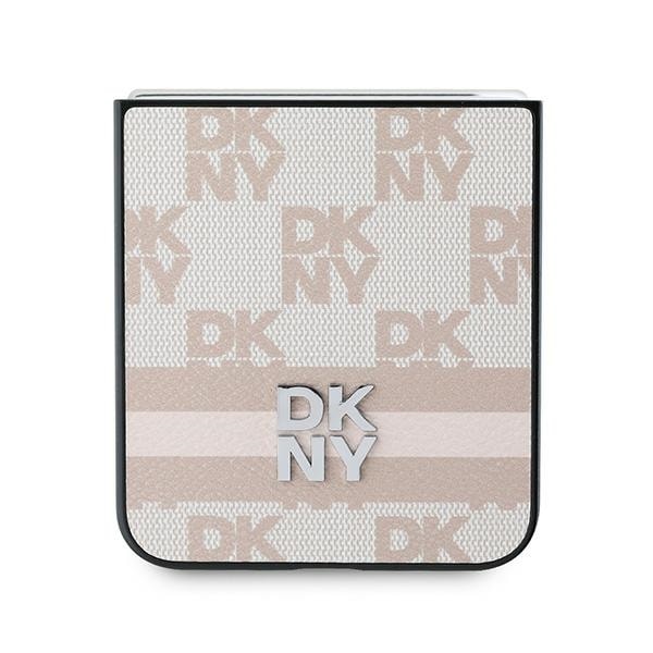 DKNY Ternet Mønster Trykt Striber Etui til Samsung Galaxy Z Flip 6 - Pink