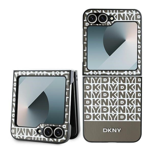 DKNY Repeat Pattern Bottom Stripe Fodral till Samsung Galaxy Z Flip 6 - Brun