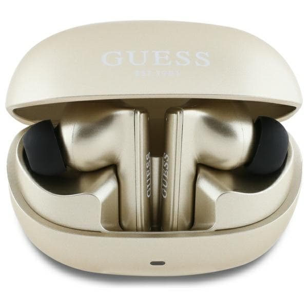 Guess Bluetooth-hörlurar GUTWST88MCTGD TWS + dockningsstation guld/guld Capsule Tryckt logotyp