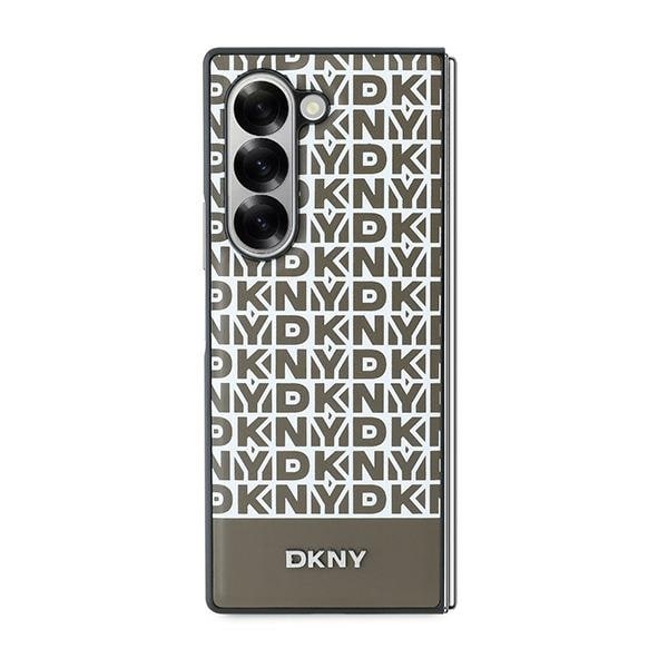 DKNY Repeat Pattern Bottom Stripe Etui til Samsung Galaxy Z Fold 6 - Brun